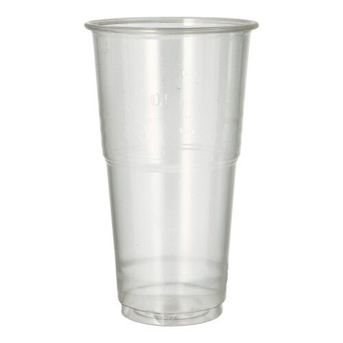 PLA-Becher, Kaltgetränkebecher, "pure" 0,5 l glasklar mit Schaumrand, VPE= 960 Stück (16x 60)